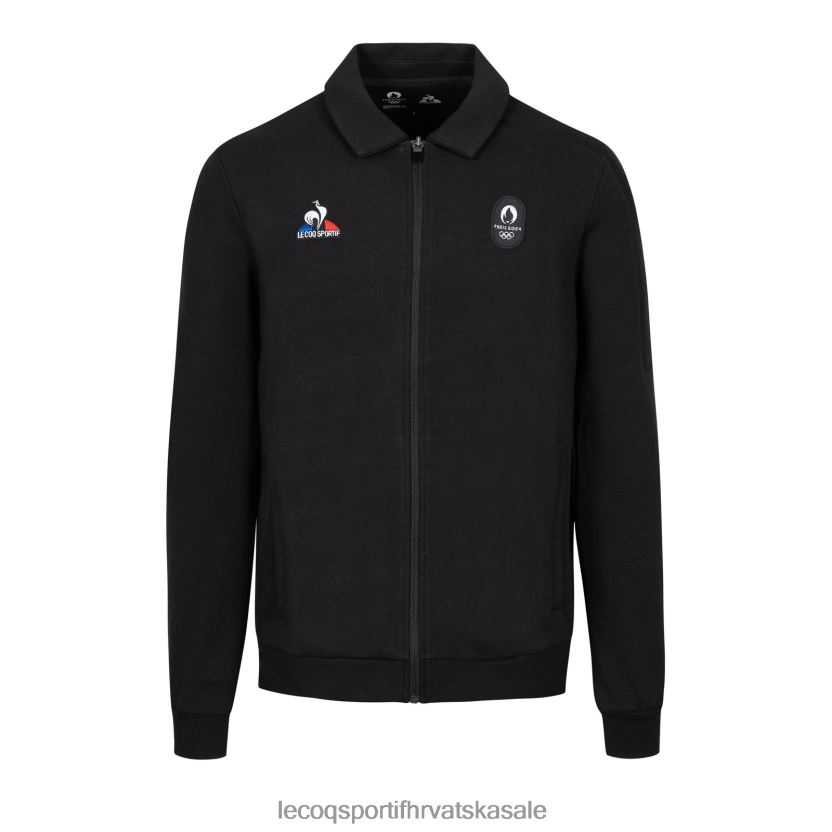 Le Coq Sportif majica s patentnim zatvaračem crna muškarci 840R4L489 odjeća