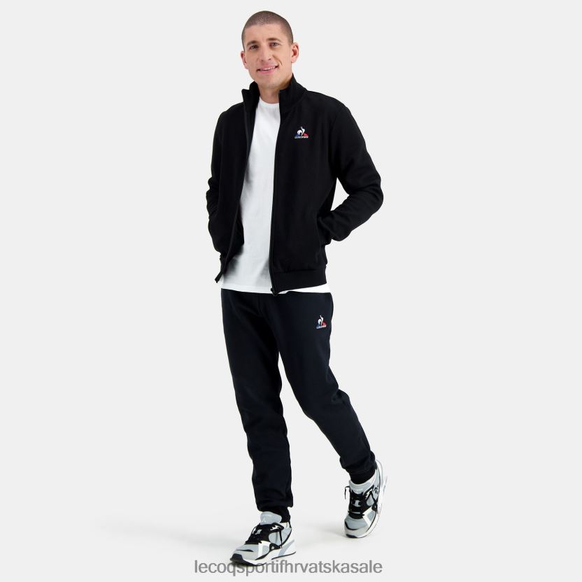 Le Coq Sportif majica s patentnim zatvaračem crna muškarci 840R4L58 odjeća