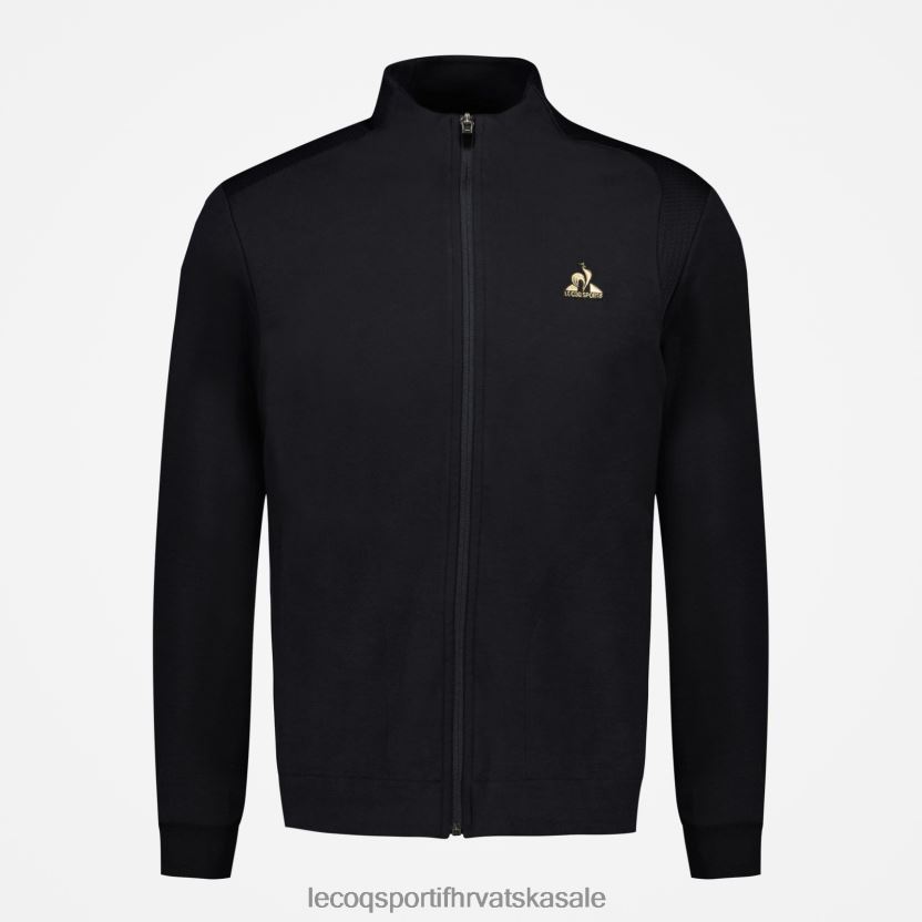 Le Coq Sportif majica s patentnim zatvaračem crna muškarci 840R4L72 odjeća