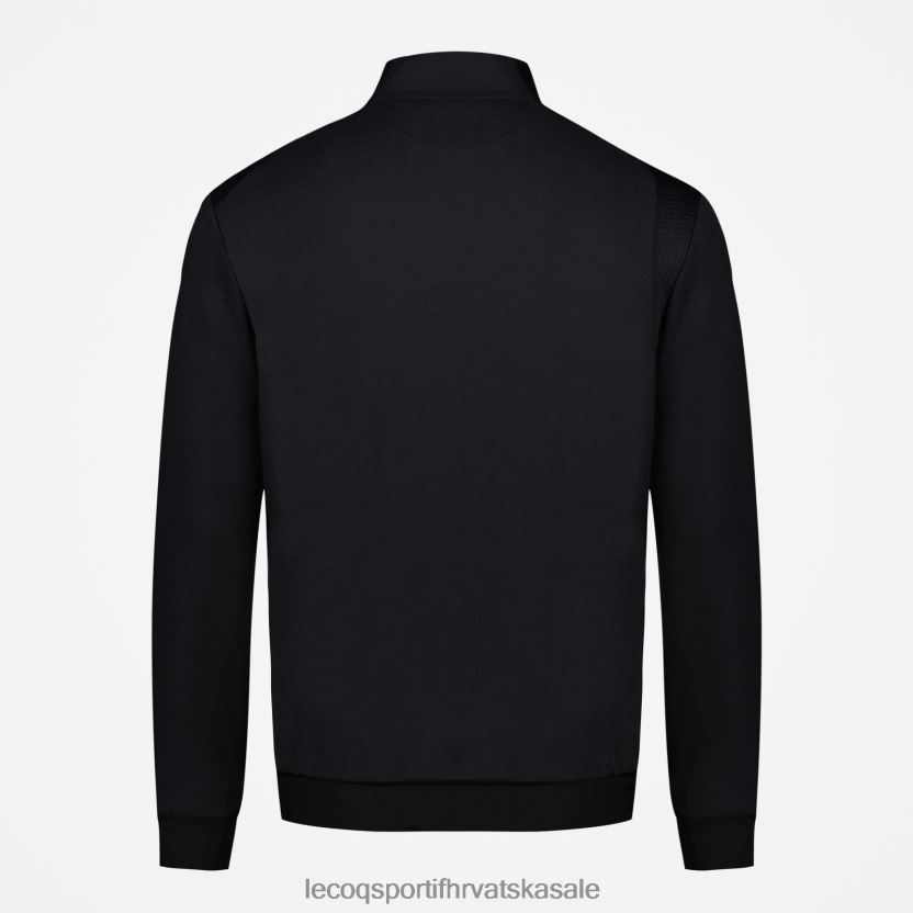 Le Coq Sportif majica s patentnim zatvaračem crna muškarci 840R4L72 odjeća