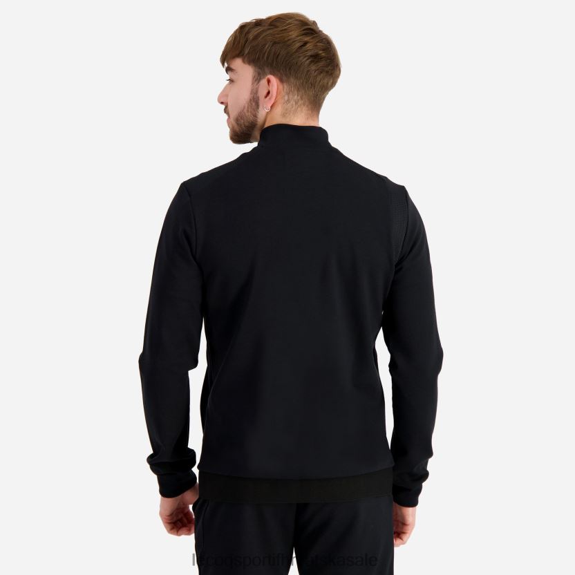 Le Coq Sportif majica s patentnim zatvaračem crna muškarci 840R4L72 odjeća