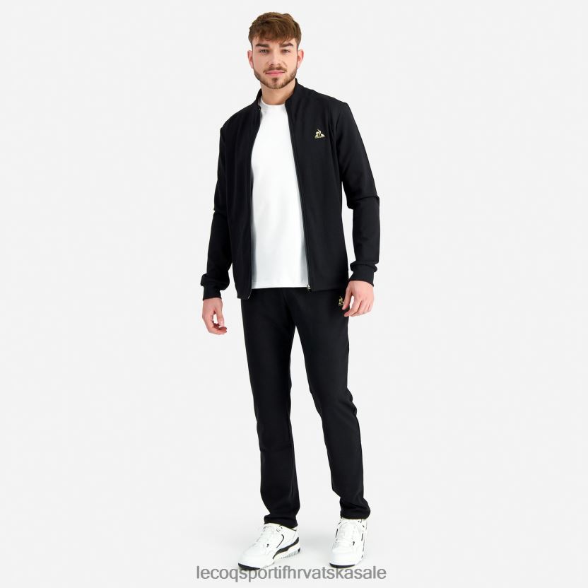 Le Coq Sportif majica s patentnim zatvaračem crna muškarci 840R4L72 odjeća
