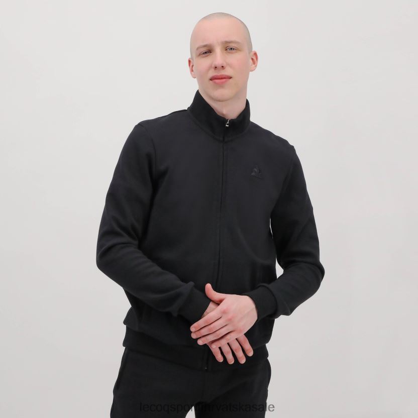 Le Coq Sportif majica s patentnim zatvaračem crna muškarci 840R4L78 odjeća