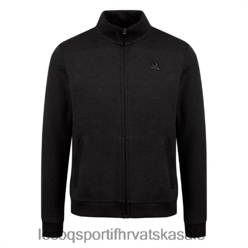 Le Coq Sportif majica s patentnim zatvaračem crna muškarci 840R4L78 odjeća