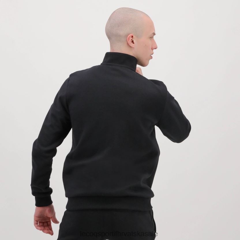 Le Coq Sportif majica s patentnim zatvaračem crna muškarci 840R4L78 odjeća