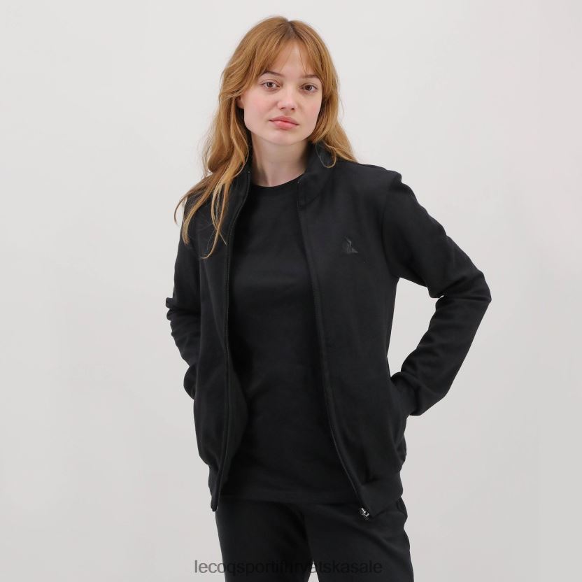 Le Coq Sportif majica s patentnim zatvaračem crna muškarci 840R4L78 odjeća