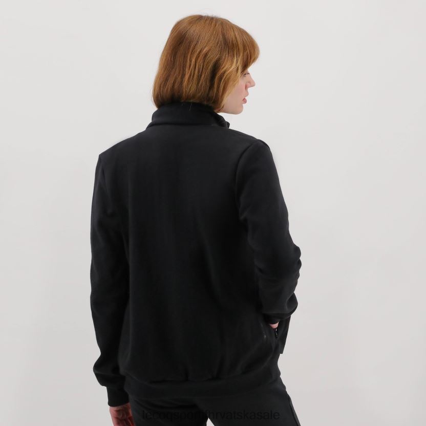 Le Coq Sportif majica s patentnim zatvaračem crna muškarci 840R4L78 odjeća