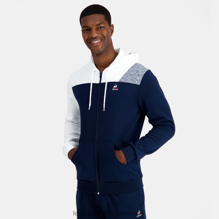 Le Coq Sportif plava majica s kapuljačom i patentnim zatvaračem muškarci 840R4L22 odjeća