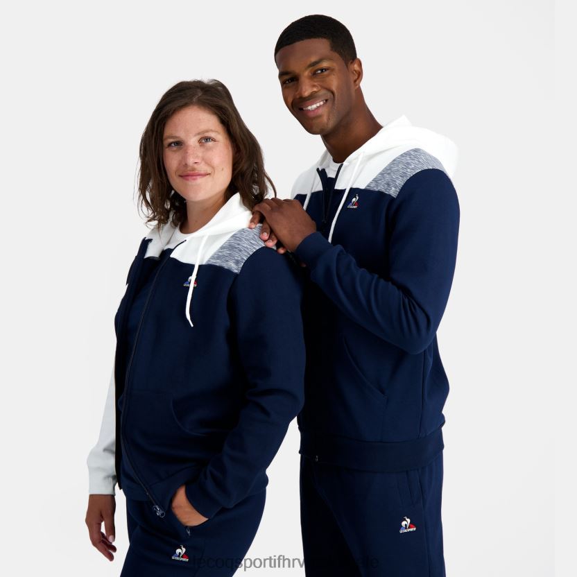 Le Coq Sportif plava majica s kapuljačom i patentnim zatvaračem muškarci 840R4L22 odjeća