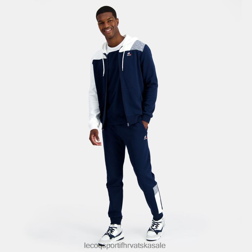 Le Coq Sportif plava majica s kapuljačom i patentnim zatvaračem muškarci 840R4L22 odjeća