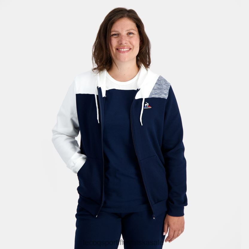 Le Coq Sportif plava majica s kapuljačom i patentnim zatvaračem muškarci 840R4L22 odjeća