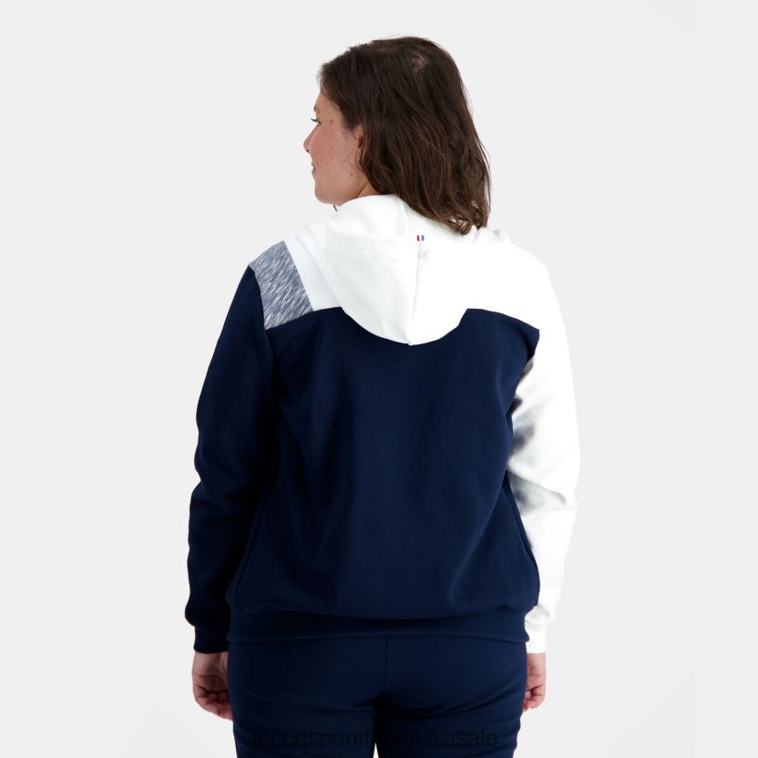 Le Coq Sportif plava majica s kapuljačom i patentnim zatvaračem muškarci 840R4L22 odjeća