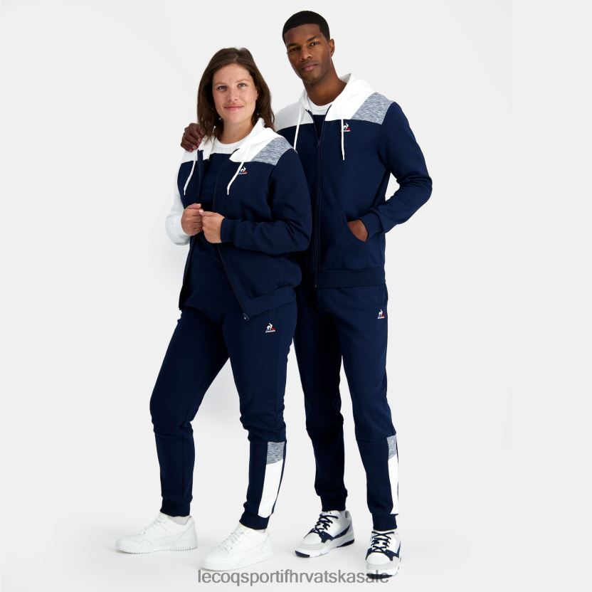 Le Coq Sportif plava majica s kapuljačom i patentnim zatvaračem muškarci 840R4L22 odjeća