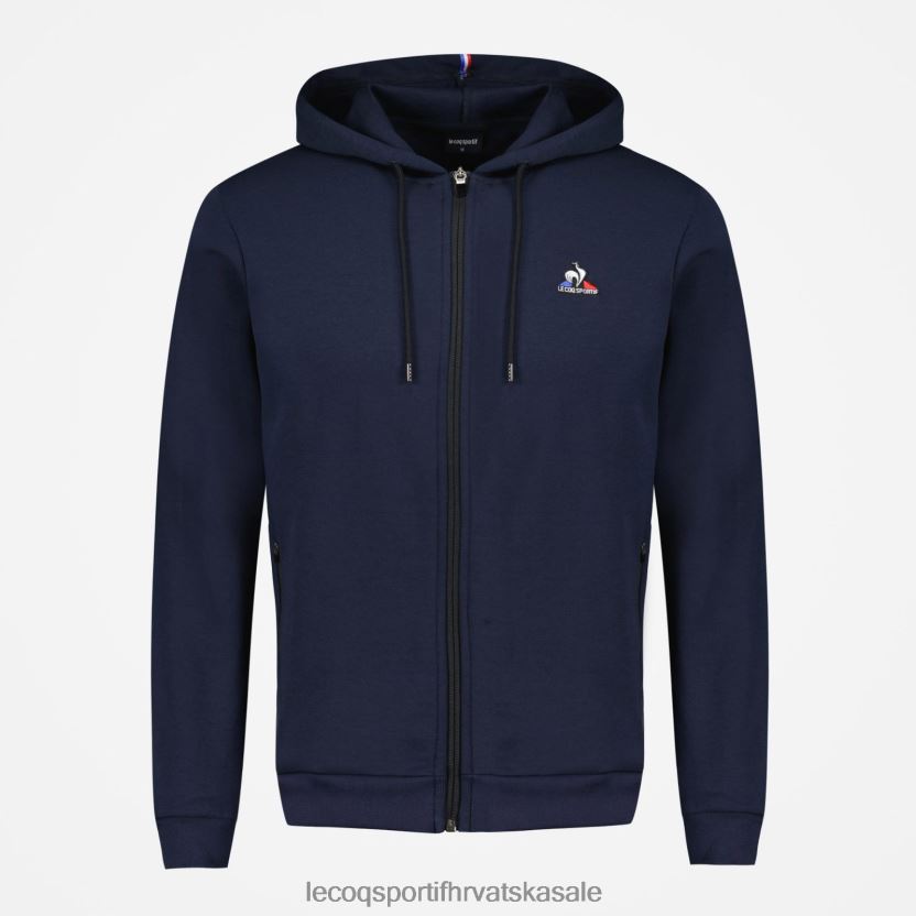 Le Coq Sportif plava majica s kapuljačom i patentnim zatvaračem muškarci 840R4L47 odjeća