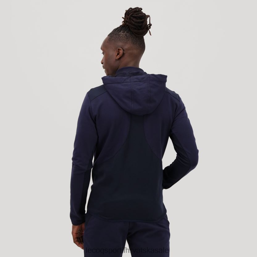 Le Coq Sportif plava majica s kapuljačom i patentnim zatvaračem muškarci 840R4L490 odjeća