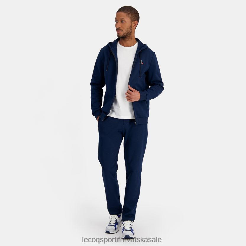 Le Coq Sportif plava majica s kapuljačom i patentnim zatvaračem muškarci 840R4L49 odjeća