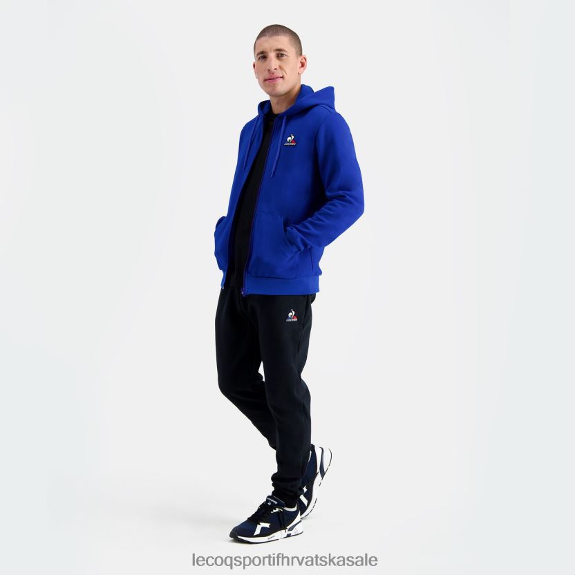 Le Coq Sportif plava majica s kapuljačom i patentnim zatvaračem muškarci 840R4L54 odjeća