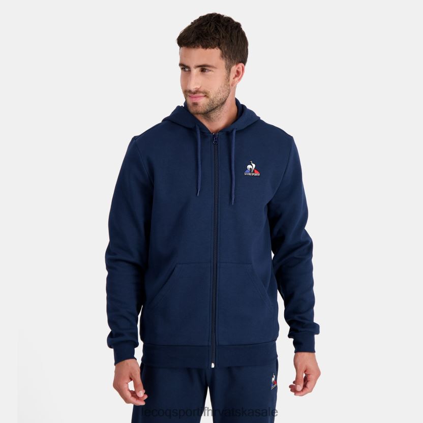 Le Coq Sportif plava majica s kapuljačom i patentnim zatvaračem muškarci 840R4L55 odjeća