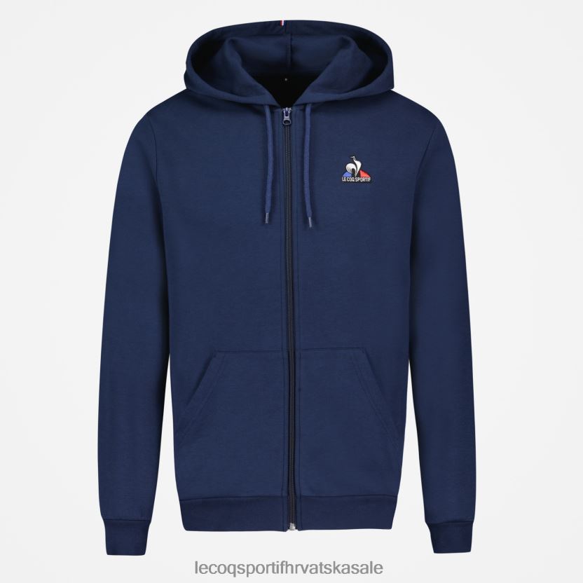 Le Coq Sportif plava majica s kapuljačom i patentnim zatvaračem muškarci 840R4L55 odjeća