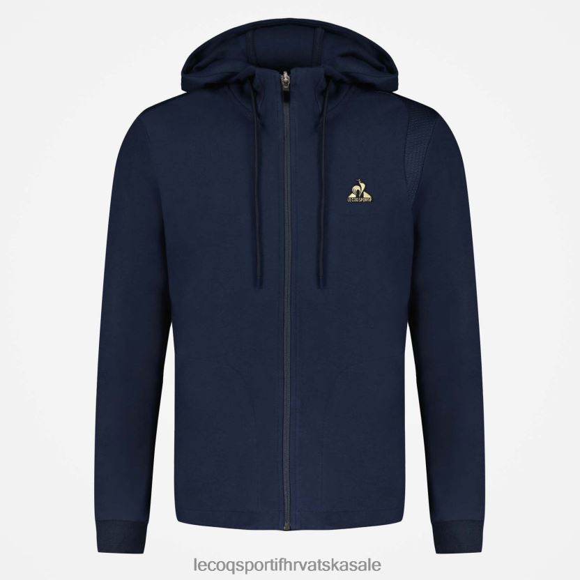 Le Coq Sportif plava majica s kapuljačom i patentnim zatvaračem muškarci 840R4L69 odjeća