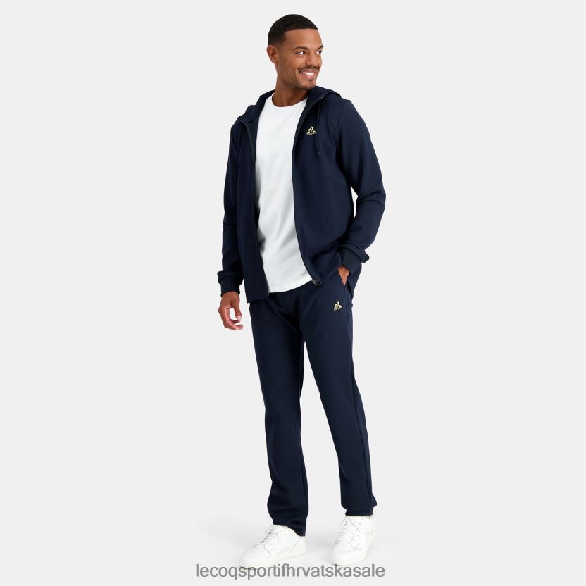 Le Coq Sportif plava majica s kapuljačom i patentnim zatvaračem muškarci 840R4L69 odjeća