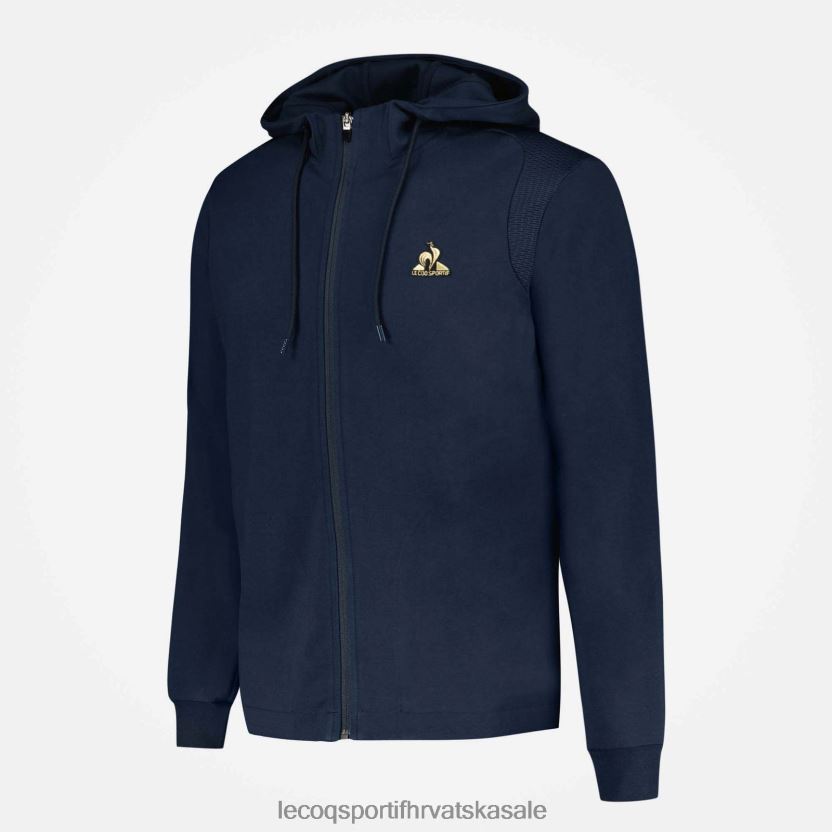 Le Coq Sportif plava majica s kapuljačom i patentnim zatvaračem muškarci 840R4L69 odjeća