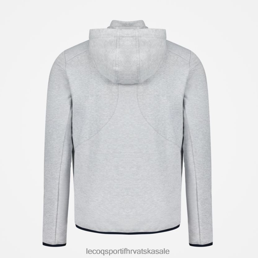 Le Coq Sportif siva majica s kapuljačom i patentnim zatvaračem muškarci 840R4L485 odjeća