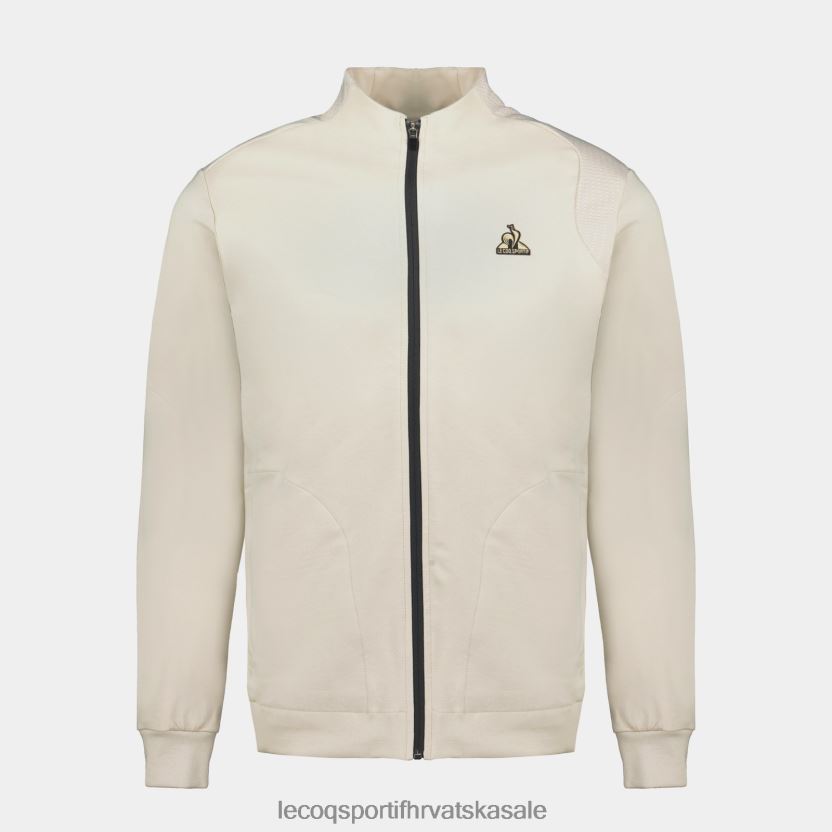 Le Coq Sportif smeđa majica s patentnim zatvaračem muškarci 840R4L8 odjeća