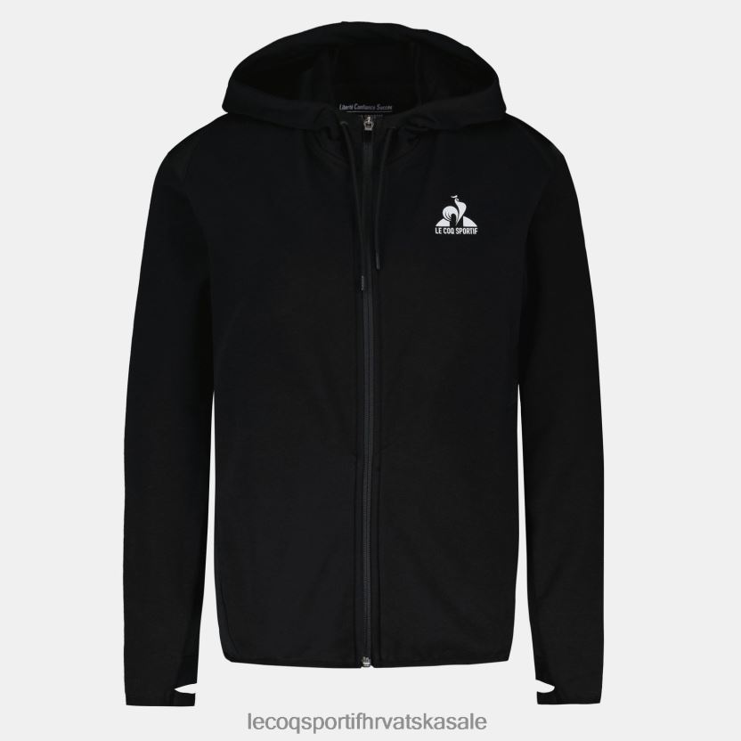Le Coq Sportif majica s kapuljačom i crnim patentnim zatvaračem žene 840R4L316 odjeća