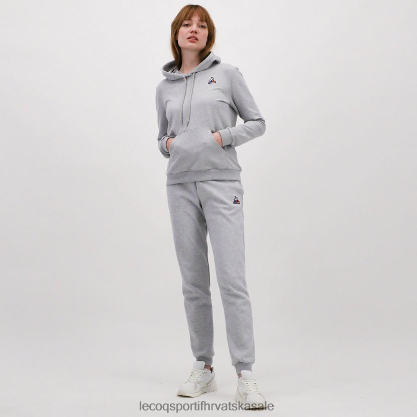 Le Coq Sportif majica s kapuljačom siva žene 840R4L320 odjeća